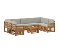 vidaXL Ensembles de canapés en bois d'acacia massif, meubles de jardin, canapé d'extérieur moderne, ensemble de section pour patios et terrasses, design durable et confortable