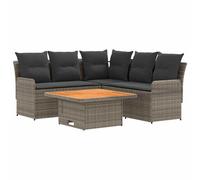 vidaXL Ensembles de meubles 4 pcs Gris et Gris foncé Rotin PE