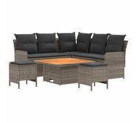 vidaXL Ensembles de meubles 6 pcs Gris et Gris foncé Rotin PE