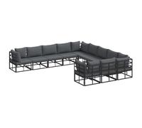 vidaXL Ensembles de Meubles d'extérieur - Coin Salon Parfait pour ta terrasse, Ton Patio ou Ton Jardin. Ce canapé modulable est résistant aux intempéries et idéal pour se détendre au Grand air. C'est