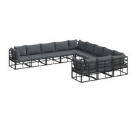 vidaXL Ensembles de Meubles d'extérieur - Coin Salon Parfait pour ta terrasse, Ton Patio ou Ton Jardin. Ce canapé modulable est résistant aux intempéries et idéal pour se détendre au Grand air. C'est
