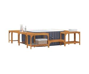vidaXL Entourage de Bain à remous Bois d'Acacia Massif Marron