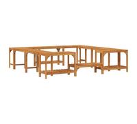 vidaXL Entourage de Bain à remous Marron 230 x 230 cm, Bain à remous élégant, Moderne Tout Autour, résistant aux intempéries, Solide, pour l'extérieur, Coin détente