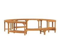 vidaXL Entourage de Bain à Remous Marron Ø255 cm