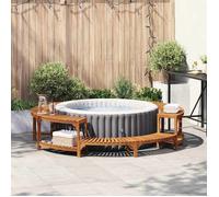 vidaXL Entourage de bain à remous Marron Ø255 x 55,5 cm 3334766