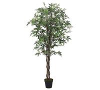 vidaXL Érable Artificiel 756 Feuilles, Arbre avec Pot en Plastique, Fausse Plante, Decoration d'Entrée Salon Bureau Jardin Patio, 200 cm Vert