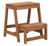 Escabeau pliable Bois de sapin massif vidaXL vidaXL