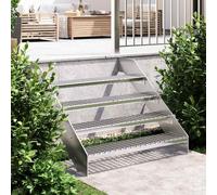 Vidaxl Escalier En Caillebotis 100x24x7 Cm Acier Galvanisé