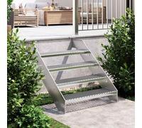 Vidaxl Escalier En Caillebotis 80x24x7 Cm Acier Galvanisé