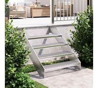 Vidaxl Escalier En Caillebotis 80x24x7 Cm Acier Galvanisé