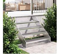 vidaXL Escalier en Caillebotis, Marche Antidérapante avec Plaque, Marche d'Escalier École Usine Restaurant, 90x24x7 cm Acier 155685