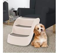 Escalier pliable 3 marches pour chien Crème 50x38x38 cm Crème G