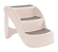vidaXL Escalier pliable 3 marches pour chien Crème 38x50x38 cm Échelle voiture 152233