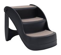 vidaXL Escalier Pliable à 3 Marches pour Chien Noir Etape Animaux de Compagnie 171173