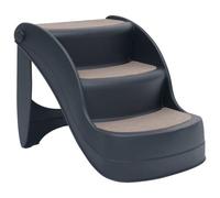Vidaxl Escalier Pliable À 3 Marches Pour Chiens Gris Foncé