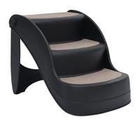 vidaXL Escalier Pliable à 3 Marches pour Chien Noir Etape Animaux de Compagnie 171173