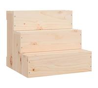 Escalier pour animaux de compagnie 40x37,5x35 cm Bois de pin Naturel G