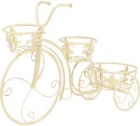 vidaXL Escalier pour fleurs en forme de vélo Style vintage Métal