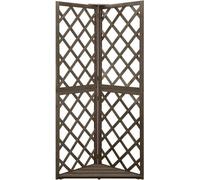 vidaXL Espalier d'angle Gris 50x50x145 cm Sapin massif