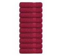 vidaXL Essuie-mains 10 pcs bordeaux 50x100 cm 360 g/m² 100% coton, essuie-mains, serviette de bain, ensemble de serviettes 136736