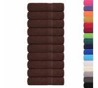 vidaXL Essuie-Mains 10 pcs Marron 50x100 cm 360 g/m² 100% Coton, essuie-Mains, Serviette de Bain, Ensemble de Serviettes de Bain, Serviette