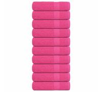 vidaXL Essuie-mains 10 pcs rose 50x100 cm 360 g/m² 100% coton
