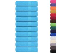 vidaXL Essuie-Mains 10 pcs Turquoise 50x100 cm 360 g/m² 100% Coton, essuie-Mains, Serviette de Bain, Ensemble de Serviettes de Bain, Serviette