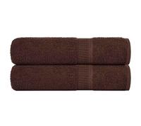 vidaXL Essuie-mains 2 pcs marron 50x100 cm 360 g/m² 100% coton