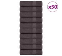 vidaXL Essuie-mains 50 pcs anthracite 50x100 cm 360 g/m² 100% coton