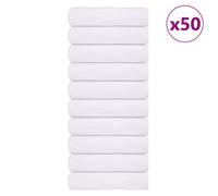 vidaXL Essuie-mains 50 pcs blanc 50x100 cm 360 g/m² 100% coton