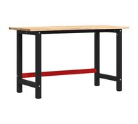 vidaXL Établi 140x60x81,5 cm en bois massif de chêne