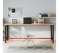 vidaXL Établi 220x55x81,5 cm bois massif de hêtre et métal