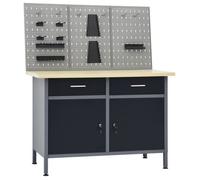 vidaXL Établi avec 3 panneaux muraux