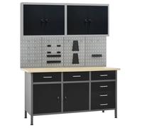 Etabli avec 4 panneaux muraux et 2 armoires