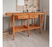vidaXL Établi 153323 avec tiroirs et étaux 162x62x83 cm Bois massif d'acacia Marron G