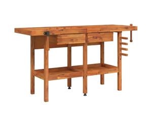 vidaXL Établi avec tiroirs et étaux 162x62x83 cm Bois Massif d'acacia