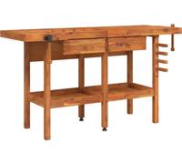 vidaXL Ãtabli avec tiroirs et étaux 162x62x83 cm Bois massif d'acacia