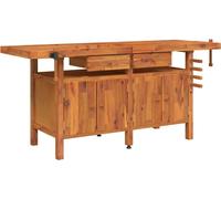 vidaXL Ãtabli avec tiroirs et étaux 192x62x83 cm Bois massif d'acacia