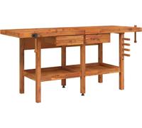 vidaXL Ãtabli avec tiroirs et étaux 192x62x83 cm Bois massif d'acacia