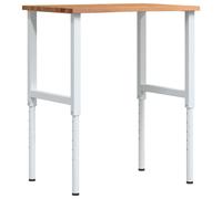 vidaXL Établi brun clair 80x60x(71,5-98) cm Chêne massif