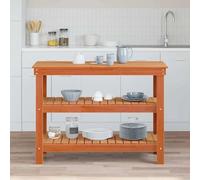 vidaXL Établi Marron cire 110.5 x 50 x 80 cm Bois massif en pin