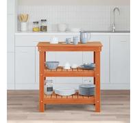 Vidaxl Établi Marron Cire 78.5 X 50 X 80 Cm Bois Massif En Pin