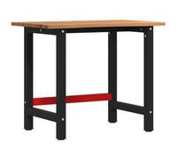 vidaXL Établi Marron Clair 100x60x81,5 cm Bois de chêne Massif, Table de Travail, Poste de Travail, Table de Travail en Bois, établi en Bois