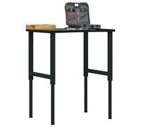 vidaXL Établi marron foncé 80x60x(71,5-98) cm bois de chêne massif