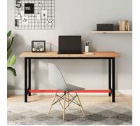 vidaXL Établi 150x55x81,5 cm bois massif de hêtre et métal avec trous