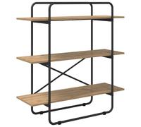 vidaXL Étagère 3 Niveaux 100 x 35 x 105 cm PB Chêne Artisanal