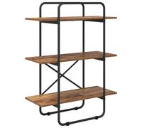 vidaXL Étagère 3 Niveaux 60 x 35 x 105 cm PB Bois de chêne