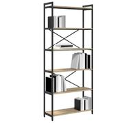 vidaXL Étagère 80 x 30 x 189,5 cm Bois d'ingénierie Chêne Sonoma