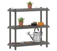 vidaXL Étagère à 3 niveaux en polypropylène gris clair - 100 x 40 x 96 cm - Solution de rangement moderne - Étagère extérieure - Étagère intérieure - Résistant aux UV