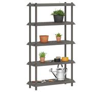 vidaXL Étagère à 5 niveaux en polypropylène - Gris clair - 100 x 40 x 177 cm - Solution de rangement moderne - Étagère extérieure - Étagère intérieure - Résistant aux UV